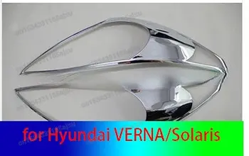 ABS Хромированная крышка лампы передней фары 2010-2011 для Hyundai VERNA/Solaris