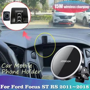 Автомобильный Держатель телефона для Ford Focus ST RS MK3 2011 ~ 2018 GPS Клип Магнитная Поддержка Беспроводная Быстрая Зарядка Наклейка Аксессуары iPhone