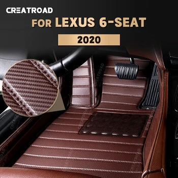 Изготовленные на заказ коврики из углеродного волокна для Lexus серии RX, неклассические 6 мест, 2020, Ковровое покрытие для ног, Аксессуары для интерьера автомобиля