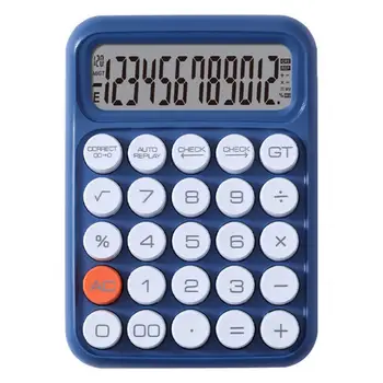 Калькулятор из АБС-пластика Легкий калькулятор с удобным управлением, круглый механический переключатель в стиле ретро для офиса