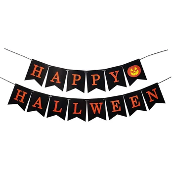 Украшение для вечеринки на тему Счастливого Хэллоуина, детская тыква, баннер с изображением ведьмы, Джек-о-фонарь, шляпа-паук, узор, трюк или угощение, вечерние принадлежности